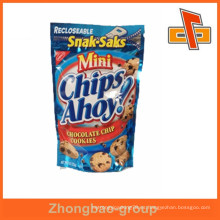 Laminado OPP / VMPET / PE se levantan bolsa de chips con cremallera china al por mayor